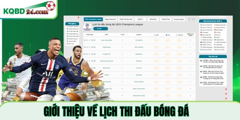 Khái Niệm Và Thông Tin Lịch Thi Đấu Bóng Đá